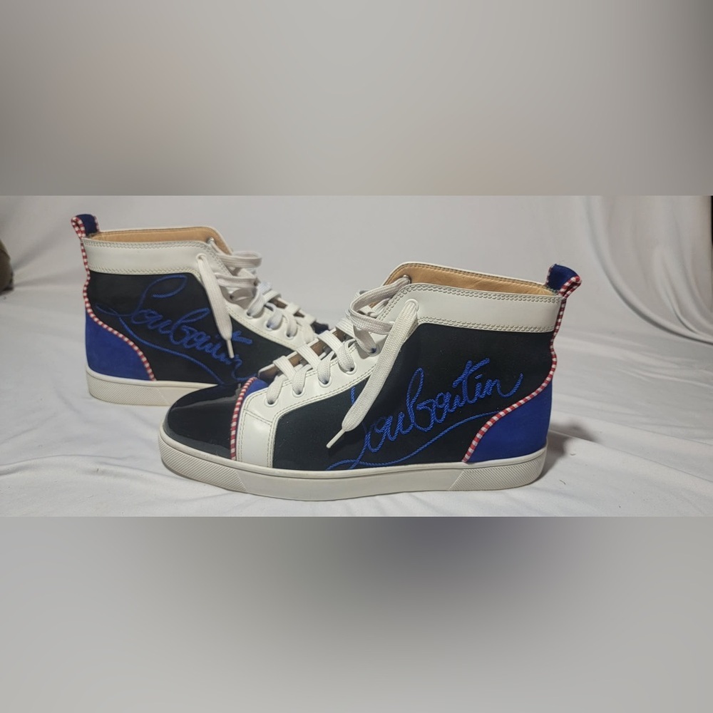 Christian Lounoutin Red Bottoms Men’s High Tops Size 41 8 US - Picture 1 of 7